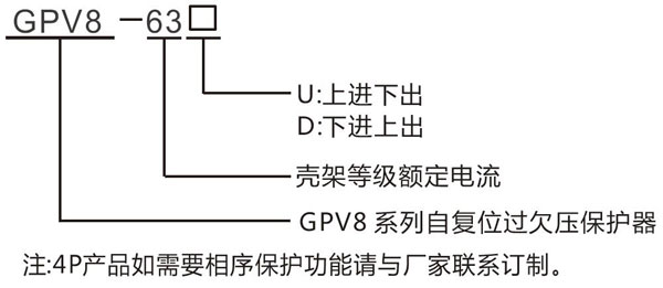 過欠壓保護(hù)器的型號(hào)含義